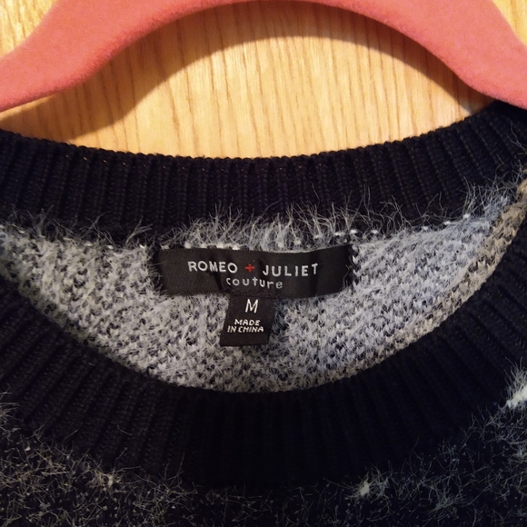 Romeo+ Juliet Couture Plush Polka Dot Sweater - Picture 2 of 4